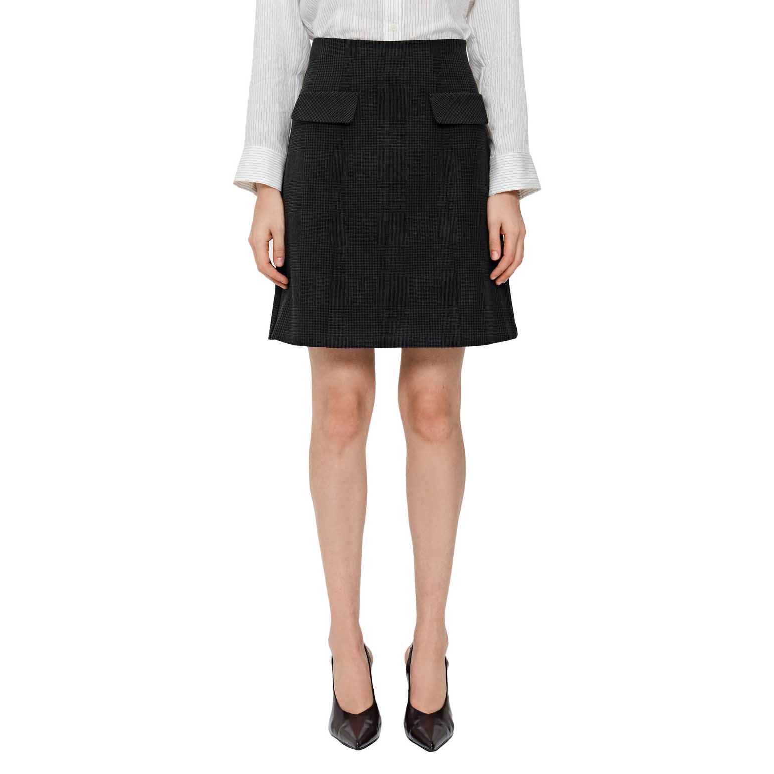 Veronika Maine Houndstooth Check Mini Skirt